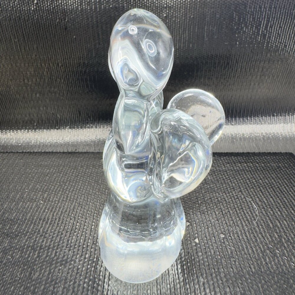 Vintage‎ 1980s Clear Angel Girl Figurine Paperweight Decorative Figure Decor VTG